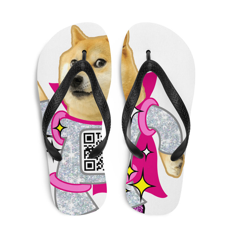 Doge Disco Flip-Flops