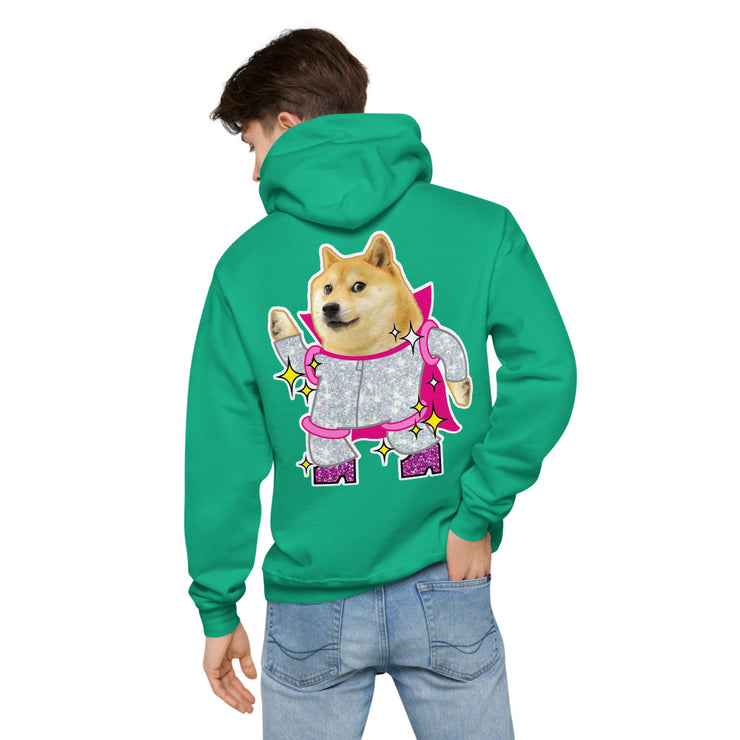 Disco Doge fleece hoodie